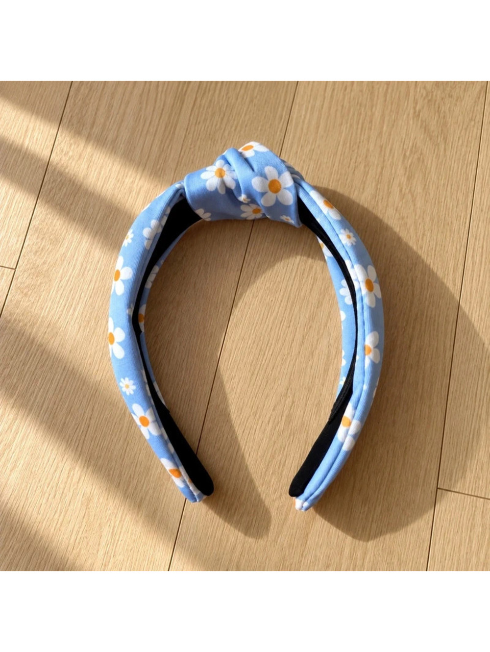 Pawsbury Lane Blue Daisy Padded Knot Headband Floral Cottagecore